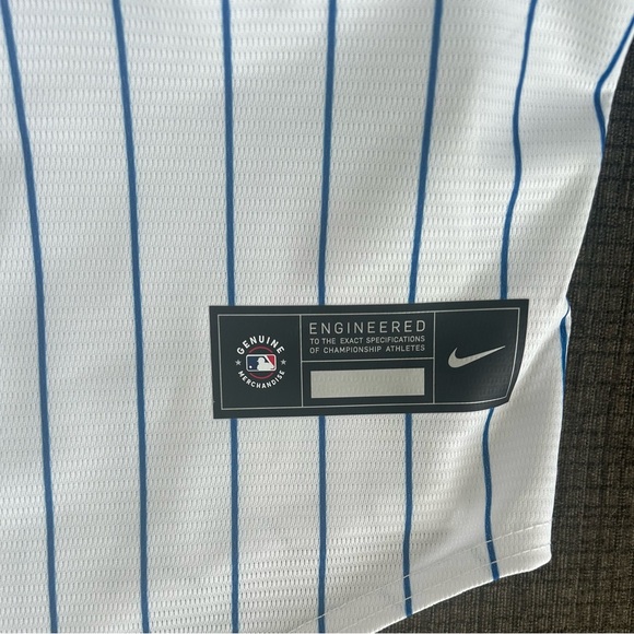 Nike New York Mets Juan Soto #22 Pinstripe with Patch Baseball Jersey Mens Sz XL - Picture 5 of 8